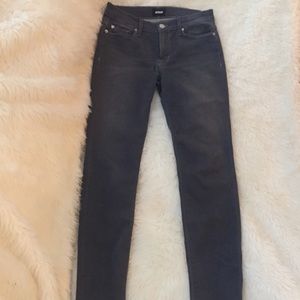 Hudson super stretchy skinny gray cropped jeans